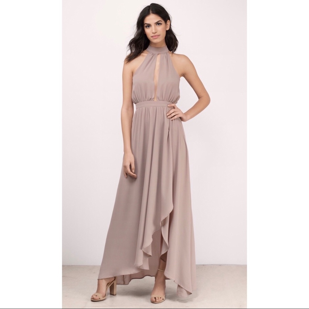 Tobi At The Top Taupe Maxi Dress